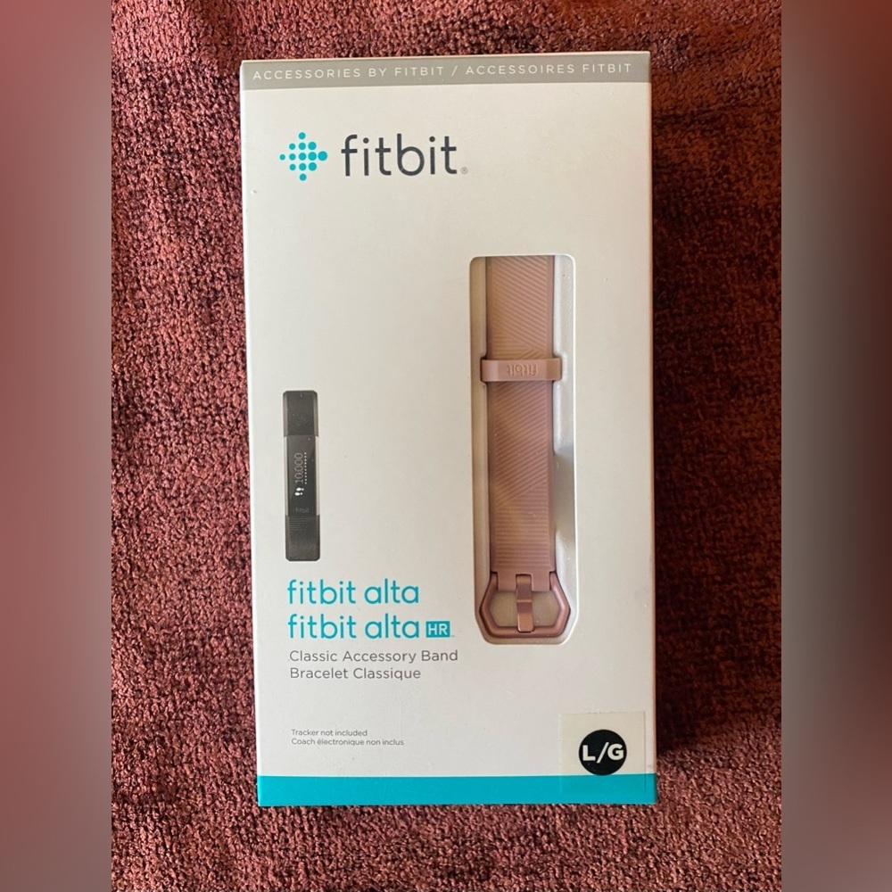 Fitbit Alta HR and Alta Classic Accessory Band Pink Sz: Large-NIB